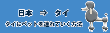 タイにペットを連れていく方法